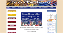 Desktop Screenshot of colonielibrary.org