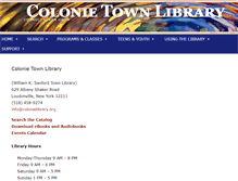 Tablet Screenshot of colonielibrary.org